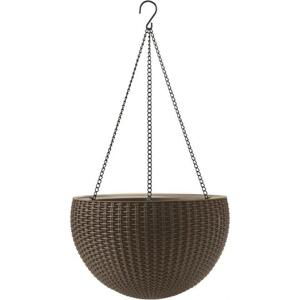 ROJAPLAST Závěsný květináč - HANGING SPHERE, Ø 35 cm Barva: hnědá