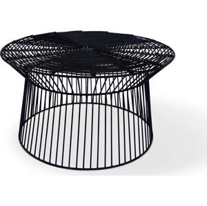 Nábytek Texim Černý zahradní stolek Selection Fleur, ø 76 cm