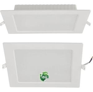 BERGE Čtvercový LED pabel zapuštěný - bílý - 18W - PC - neutrální bílá