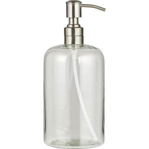 IB LAURSEN Skleněný dávkovač na mýdlo Silver Large, čirá barva, sklo