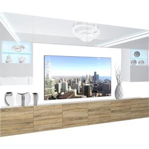 Obývací stěna Belini Premium Full Version bílý lesk / dub sonoma+ LED osvětlení Nexum 4 Výrobce