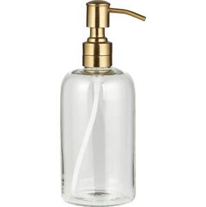 IB LAURSEN Skleněný dávkovač na mýdlo Brass Small, čirá barva, sklo
