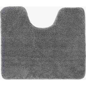 Goldea koupelnová předložka / kobereček s vyšším chlupem a výkrojem 50x60 cm - tmavě šedá 50 x 60 cm