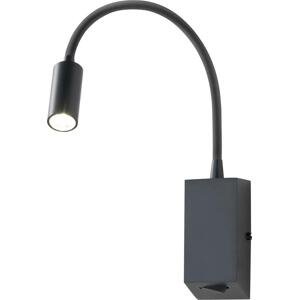 Redo 01-1194 nástěnné LED svítidlo Hello černé, 3W, 3000K, 35cm