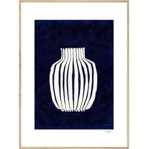 THE POSTER CLUB Autorský plakát Blue Vase by Ana Frois 30x40 cm, modrá barva, papír