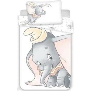 Jerry Fabrics Bavlněné povlečení do postýlky – Dumbo "Grey" baby