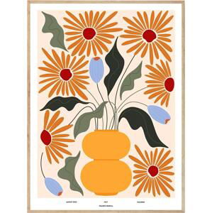 THE POSTER CLUB Autorský plakát Flourish by Frankie Penwill 50x70 cm, oranžová barva, papír