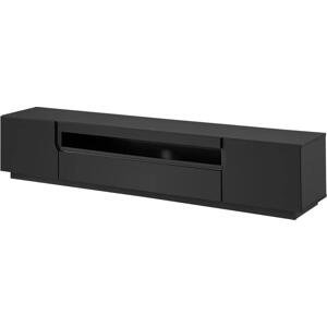 TV stolek Loftia 200 cm - černá / černý mat