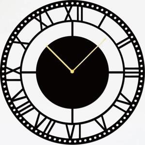 dřevo života Nástěnné dřevěné hodiny BIG BANG Barevný vzor: Černá, Velikost hodin: 40x40