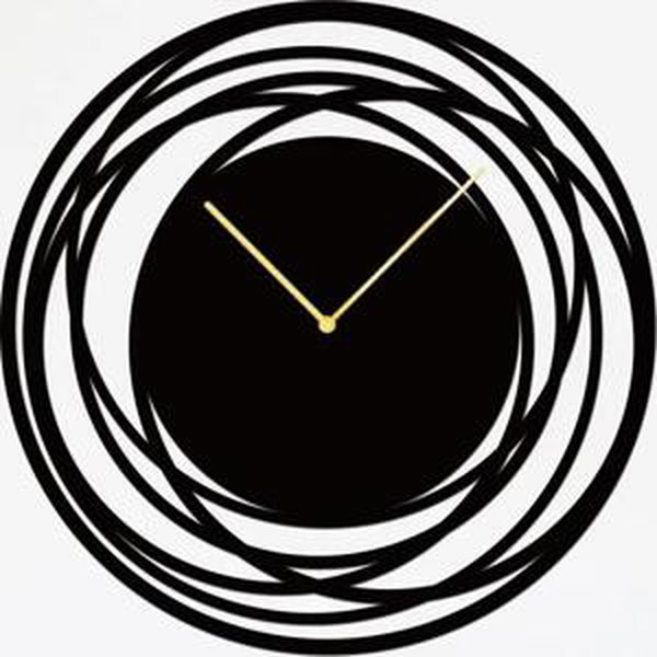 Nástěnné hodiny NET Barevný vzor: Černá, Velikost hodin: 35x35