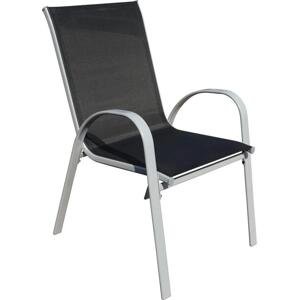 Zahradní židle Romero, černá / šedá
