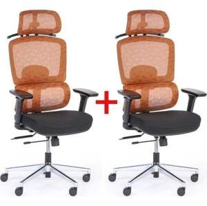 Kancelářská židle JERRY 1+1 ZDARMA, oranžová