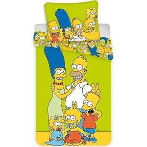JERRY FABRICS Povlečení Simpsons Family green 100% Bavlna 140/200, 70/90 cm