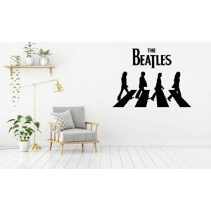 Lepy.cz Samolepka na zeď The Beatles Abbye Road s nápisem Velikost (šířka x výška): l20x90cm, Barevná varianta: Karafiátová růžová