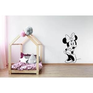 Lepy.cz Samolepka na zeď Minnie Mouse Velikost (šířka x výška): 30x48cm, Barevná varianta: Černá