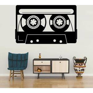 Retro audio kazeta - vinylová samolepka na zeď 80x50cm