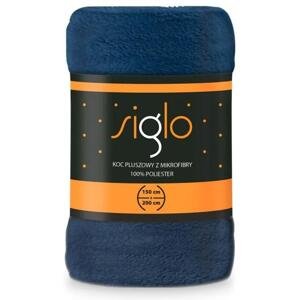 FARO Plyšová deka modrá super soft Polyester, 150/200 cm