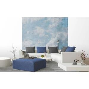DIMEX | Vliesová fototapeta na zeď Abstrakt mraky MS-3-0373 | 225 x 250 cm | modrá, bílá, šedá