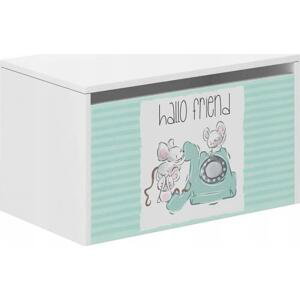 Dětský úložný box se třemi myškami 40x40x69 cm