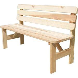 ROJAPLAST Zahradní lavice - VIKING 150, dřevěná přírodní