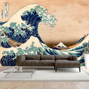 Samolepící fototapeta - Hokusai: Velká vlna za Kanagawou (reprodukce) 441x315