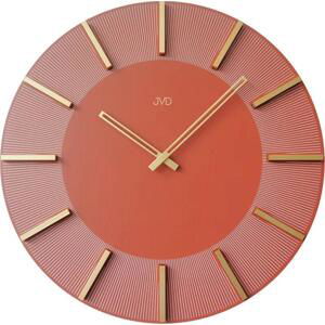 JVD Obrovské růžové velké designové hodiny JVD HC502.1 pr. 50cm