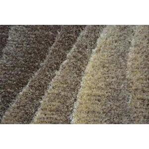 Kusový koberec Shaggy SPACE 3D B222 světle hnědá velikost 80x150 cm | krásné koberce cz