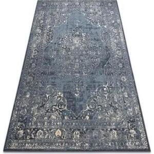 koberec Vlna NAIN Růžice vintage 7599/50911 tmavě modrá / béžový velikost 160x230 cm | krásné koberce cz