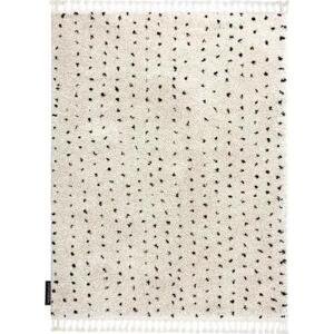 koberec BERBER SYLA B752 krémový s tečky střapce, Maroko Shaggy velikost 70x250 cm | krásné koberce cz