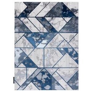 Moderní koberec DE LUXE 632 Geometrický Strukturální krém / tmavě m velikost 120x170 cm | krásné koberce cz