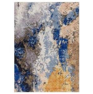 MIRO 51774.802 mycí kobereček Abstrakce protiskluz modrý / béžový velikost 160x220 cm | krásné koberce cz