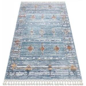 Moderní koberec BELLE BF13C modrý / béžový střapce velikost 180x270 cm | krásné koberce cz