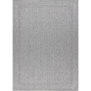 koberec TIMO 5979 SISAL venkovní rám světle šedá velikost 140x190 cm | krásné koberce cz