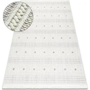 koberec NANO FH69A Diamanty, smyčkový, plošně tkaný bílá / šedá velikost 140x190 cm | krásné koberce cz
