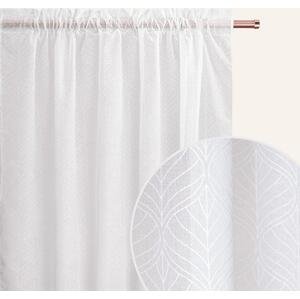 Záclona La Rossa v bílé barvě na pruhované pásce 140 x 240 cm