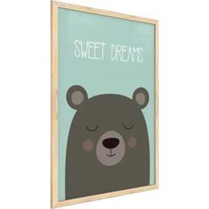 Allboards,Magnetický obraz- sweet dreams 60x40cm v přírodním dřevěném rámu,TM64D_00061