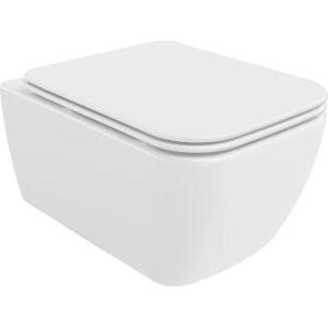 Mexen Stella WC mísa Rimless s pomalu padající deskou slim, duroplast, Bílá - 30680900