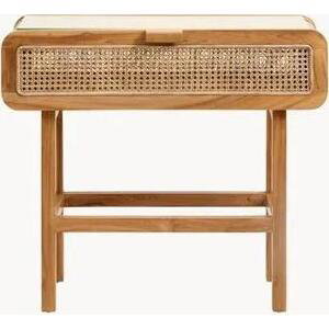 Konzolový stolek z teakového dřeva's výpletem Aising