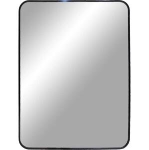 Černé obdélníkové nástěnné zrcadlo Vardar 50x70 cm