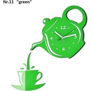 Kuchyňské hodiny na stěnu Zelená