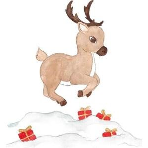 That's Mine Vánoční samolepky na zeď Rudolph And Gifts Multi