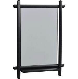 Černé masivní dubové nástěnné zrcadlo Rowico Jordan, 74 cm