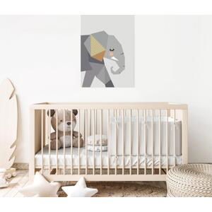 Dětský obraz - Geometrický Slon 50 x 40 cm