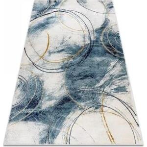 koberec EMERALD výhradní A0087 glamour, stylový kruhovýy modrý / zlato velikost 140x190 cm | krásné koberce cz