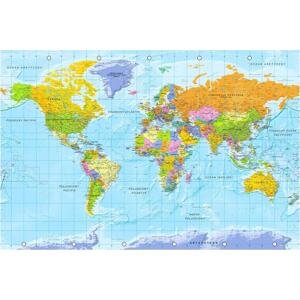 Korková nástěnná dekorační tabule Mapa světa: Orbis Terrarum [korková mapa]