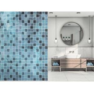 Fototapeta Okrasná mozaika - dekorativní dlaždice koupelny v abstraktních vzorech