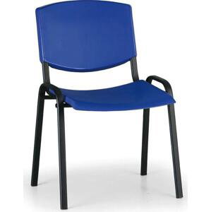 Konferenční židle Design - černé nohy, modrá