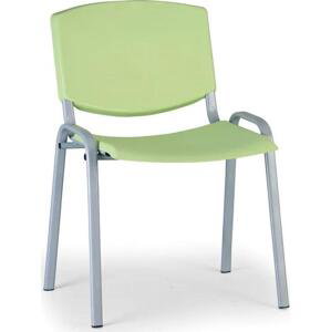 Konferenční židle Design - šedé nohy, zelená
