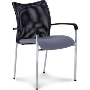 Konferenční židle John, šedá / černá