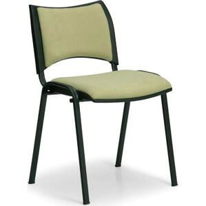 Konferenční židle SMART - černé nohy, zelená
